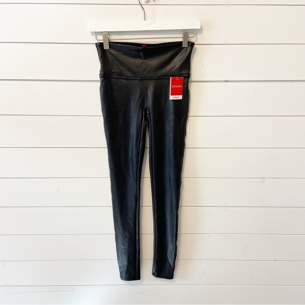 Nwts Spanx | Women’s Faux Leather Stretchy Leggings Size Small — image 4 of 8